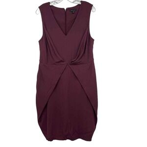 Universal Standard Raven Dress Womens XS 10 12 Raven V-Neck Eggplant Burgundy